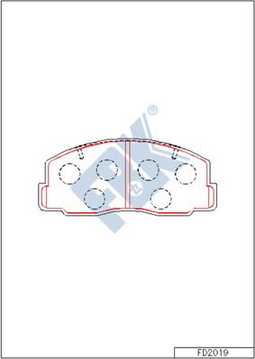 FBK FD2019 - Brake Pad Set, disc brake autospares.lv