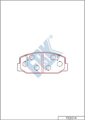 FBK FD2014 - Brake Pad Set, disc brake autospares.lv