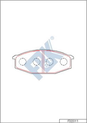 FBK FD2011 - Brake Pad Set, disc brake autospares.lv