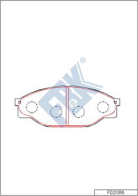 FBK FD2086 - Brake Pad Set, disc brake autospares.lv