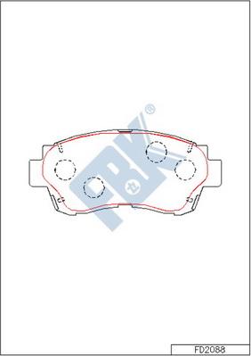 FBK FD2088 - Brake Pad Set, disc brake autospares.lv