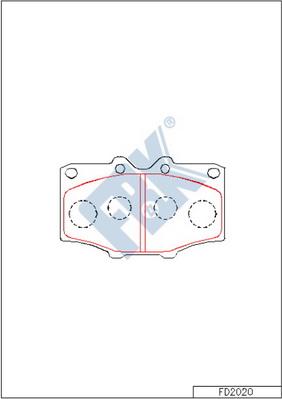 FBK FD2020 - Brake Pad Set, disc brake autospares.lv