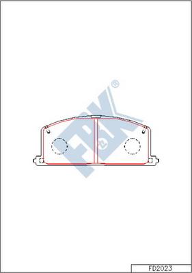 FBK FD2023 - Brake Pad Set, disc brake autospares.lv