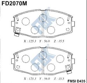 FBK FD2070M - Brake Pad Set, disc brake autospares.lv