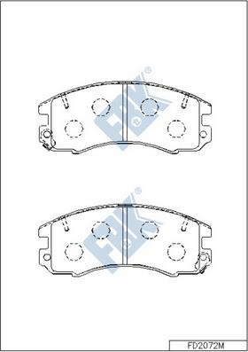 FBK FD2072M - Brake Pad Set, disc brake autospares.lv