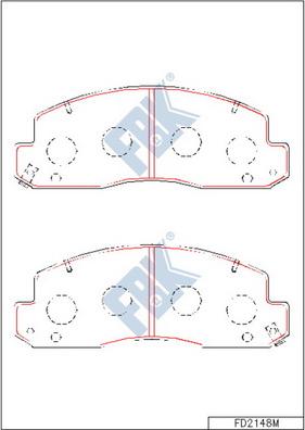 FBK FD2148M - Brake Pad Set, disc brake autospares.lv