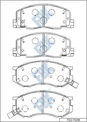 FBK FD2150M - Brake Pad Set, disc brake autospares.lv