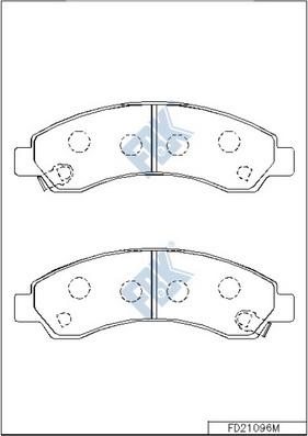 FBK FD21096M - Brake Pad Set, disc brake autospares.lv