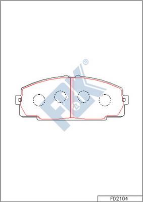 FBK FD2104 - Brake Pad Set, disc brake autospares.lv