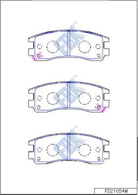 FBK FD21054M - Brake Pad Set, disc brake autospares.lv