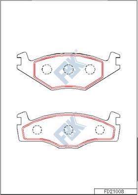 FBK FD21008 - Brake Pad Set, disc brake autospares.lv