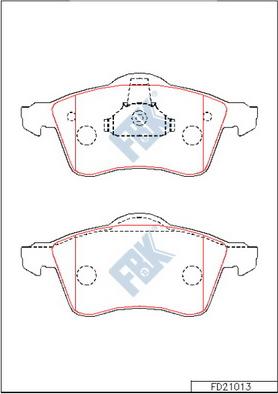 FBK FD21013 - Brake Pad Set, disc brake autospares.lv