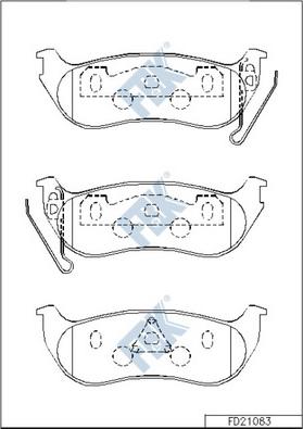 FBK FD21083 - Brake Pad Set, disc brake autospares.lv