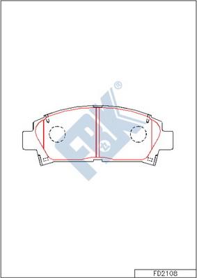 FBK FD2108 - Brake Pad Set, disc brake autospares.lv