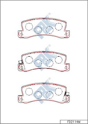 FBK FD2114M - Brake Pad Set, disc brake autospares.lv