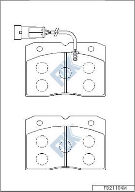 FBK FD21104M - Brake Pad Set, disc brake autospares.lv