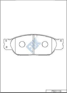 FBK FD21119 - Brake Pad Set, disc brake autospares.lv