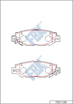 FBK FD2112M - Brake Pad Set, disc brake autospares.lv