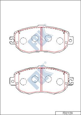 FBK FD2129 - Brake Pad Set, disc brake autospares.lv