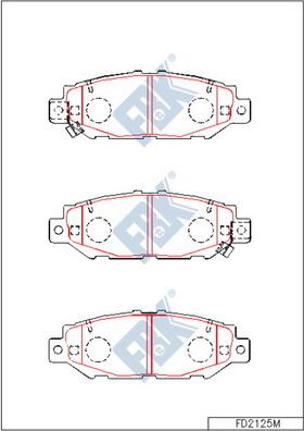 FBK FD2125M - Brake Pad Set, disc brake autospares.lv