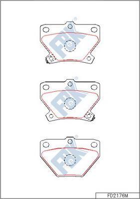 FBK FD2176M - Brake Pad Set, disc brake autospares.lv