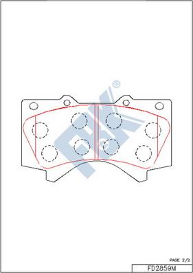 FBK FD2859M - Brake Pad Set, disc brake autospares.lv