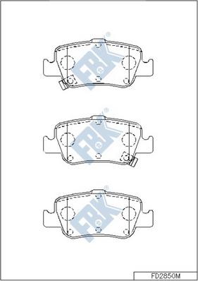 FBK FD2850M - Brake Pad Set, disc brake autospares.lv