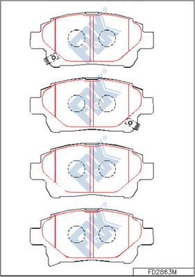 FBK FD2863M - Brake Pad Set, disc brake autospares.lv