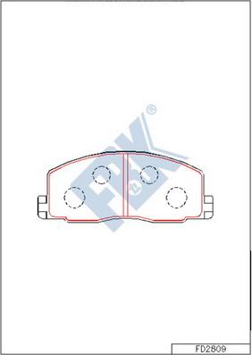 FBK FD2809 - Brake Pad Set, disc brake autospares.lv