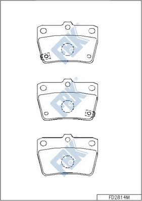 FBK FD2814M - Brake Pad Set, disc brake autospares.lv