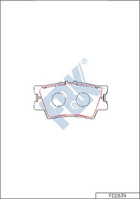 FBK FD2839 - Brake Pad Set, disc brake autospares.lv