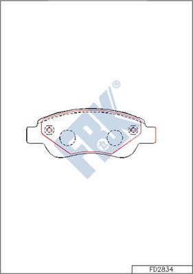 FBK FD2834 - Brake Pad Set, disc brake autospares.lv