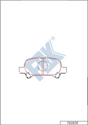 FBK FD2836 - Brake Pad Set, disc brake autospares.lv