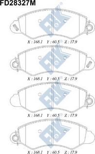 FBK FD28327M - Brake Pad Set, disc brake autospares.lv