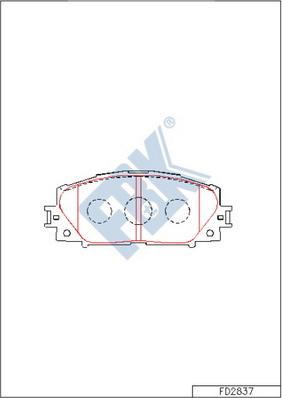 FBK FD2837 - Brake Pad Set, disc brake autospares.lv