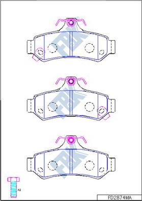 FBK FD2874MA - Brake Pad Set, disc brake autospares.lv