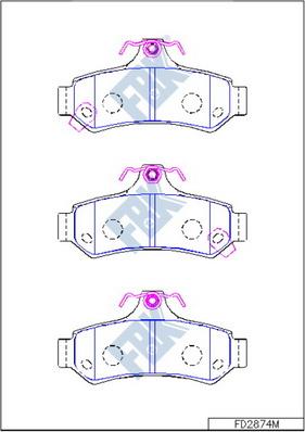 FBK FD2874M - Brake Pad Set, disc brake autospares.lv