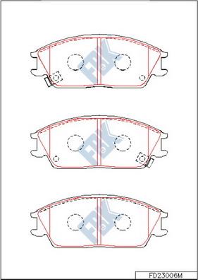 FBK FD23006M - Brake Pad Set, disc brake autospares.lv