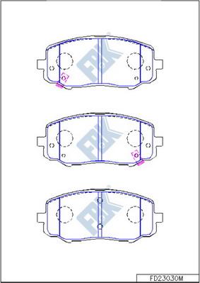 FBK FD23030M - Brake Pad Set, disc brake autospares.lv