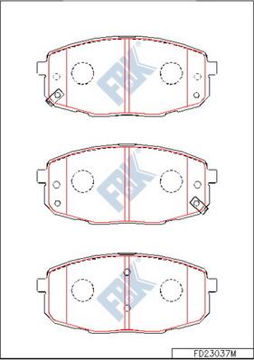 FBK FD23037M - Brake Pad Set, disc brake autospares.lv