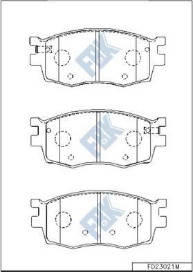 FBK FD23021M - Brake Pad Set, disc brake autospares.lv