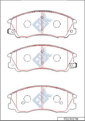 FBK FD23027M - Brake Pad Set, disc brake autospares.lv