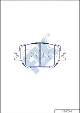 FBK FD2242 - Brake Pad Set, disc brake autospares.lv