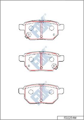 FBK FD2254M - Brake Pad Set, disc brake autospares.lv