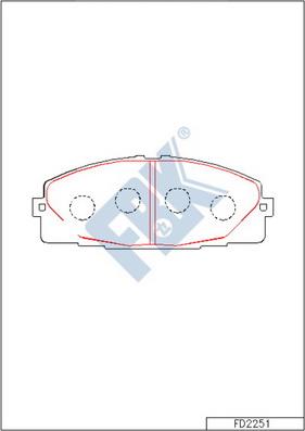 FBK FD2251 - Brake Pad Set, disc brake autospares.lv