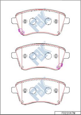 FBK FD22047M - Brake Pad Set, disc brake autospares.lv