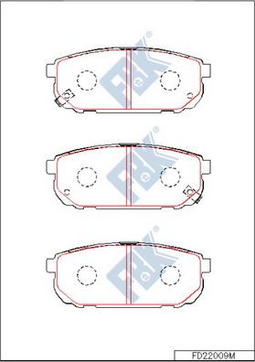 FBK FD22009M - Brake Pad Set, disc brake autospares.lv