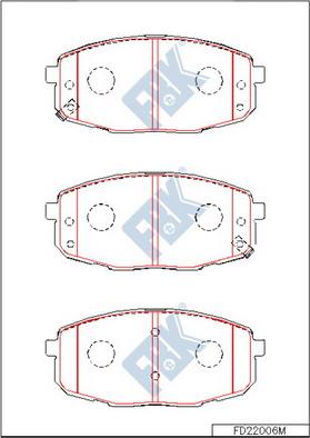 FBK FD22006M - Brake Pad Set, disc brake autospares.lv