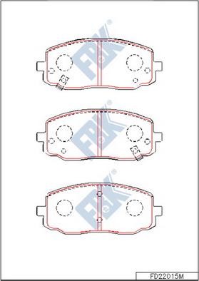 FBK FD22015M - Brake Pad Set, disc brake autospares.lv