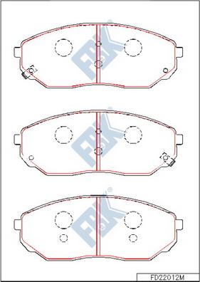 FBK FD22012M - Brake Pad Set, disc brake autospares.lv